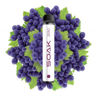Электронная сигарета SOAK X ZERO 2200 - Isabella Grapes (Виноград)