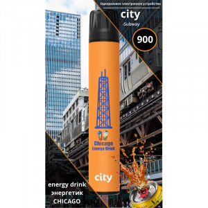 Электронная сигарета CITY 1000 Subway - Чикаго (Энергетик)
