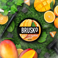 Смесь для кальяна BRUSKO STRONG - Манго с Апельсином и Мятой 50г