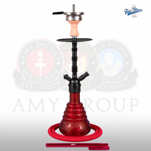 Кальян AMY Deluxe - 4 Stars 460 PSM Black Red  (Полный комплект)