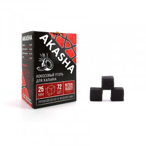 Кокосовый уголь для кальяна Akasha 72 шт 25мм