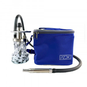 Кальян Pizduk Hookah - PRO Blue-bag (Черно-белая колба) 20см